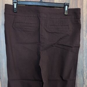 Apt. 9 Chocolate Brown Pull On Stretch Waist Crop Pants 18W             C388